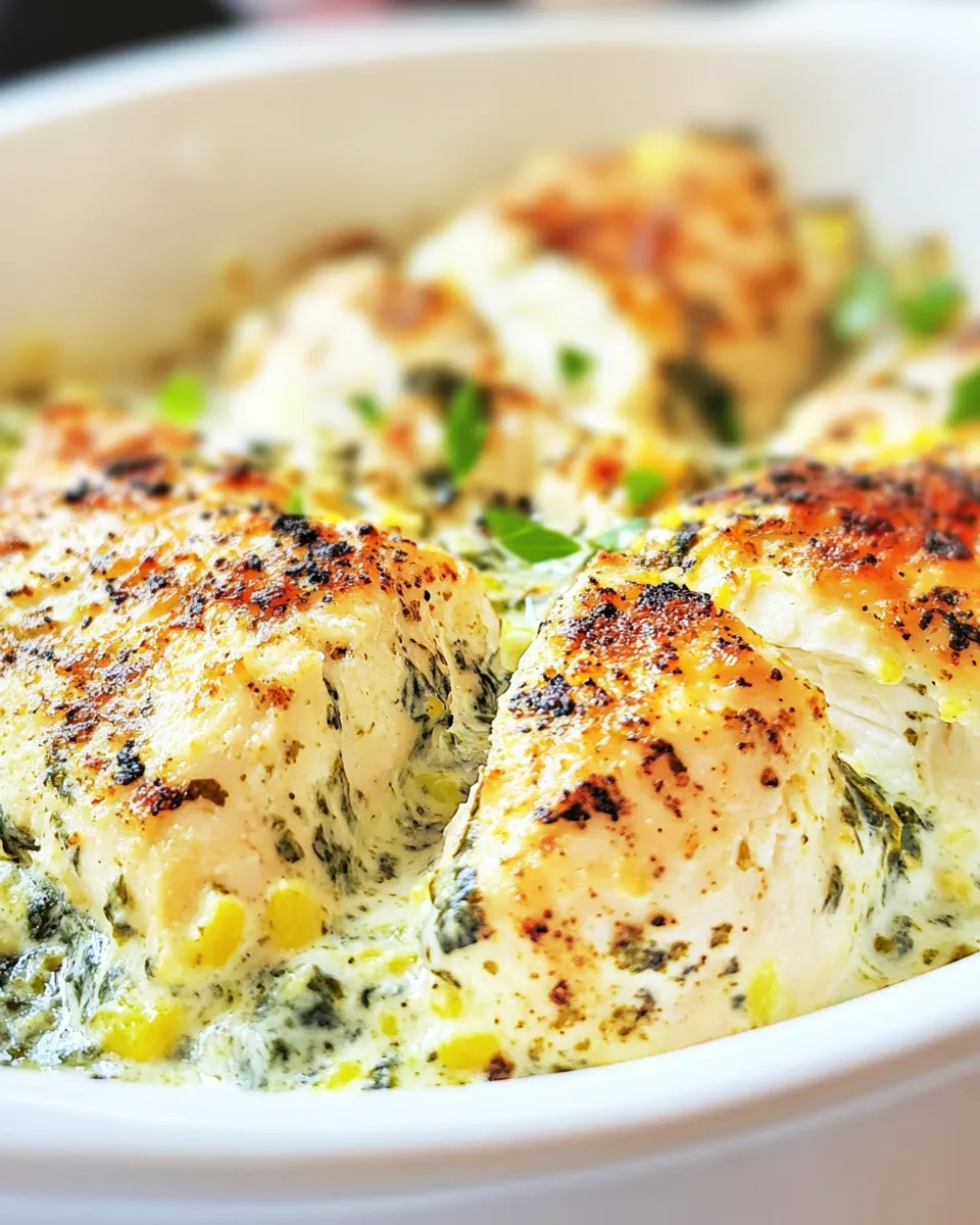 Easy Baked Spinach Dip Chicken recipe photo