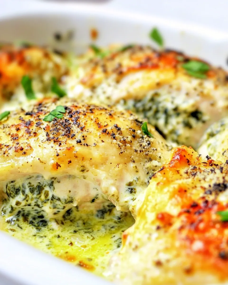 Delicious Baked Spinach Dip Chicken dish photo