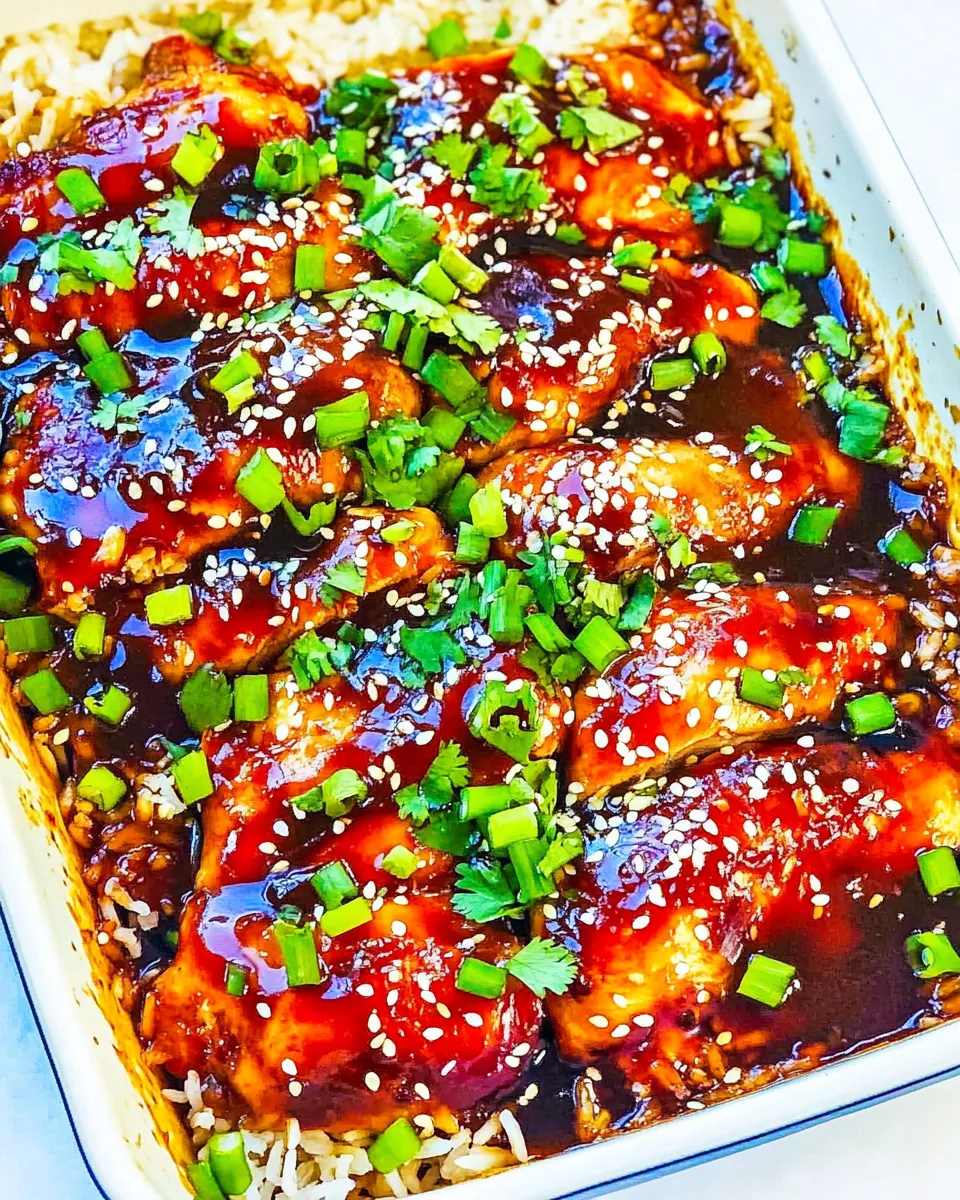 Classic Baked Teriyaki Chicken and Rice image