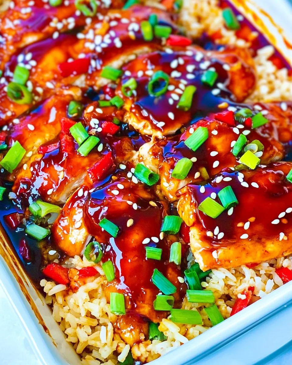 Easy Baked Teriyaki Chicken and Rice recipe photo