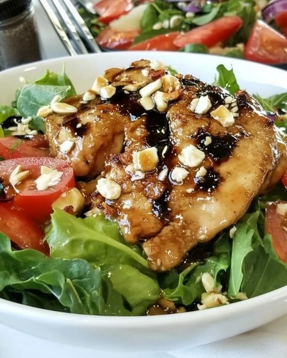 Easy Balsamic Marinated Chicken Over Salad picture
