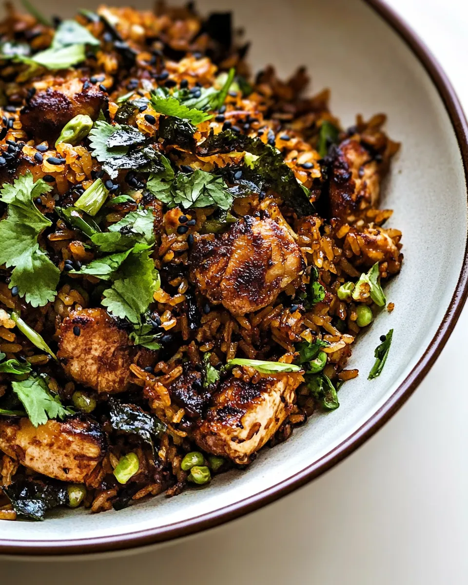 homemade Better Than Takeout Sesame Ginger Chicken Fried Rice. photo