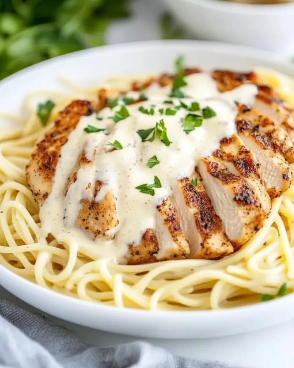 Easy Blackened Chicken Alfredo Pasta recipe photo