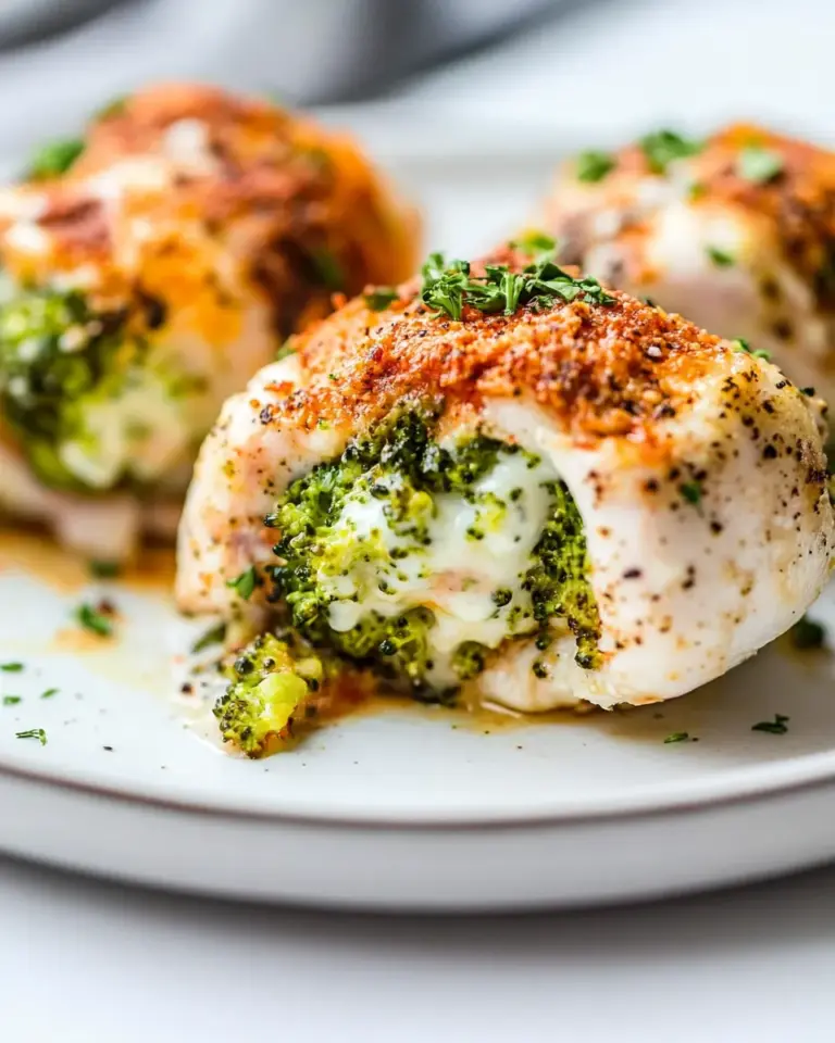 Homemade Broccoli and Cheese Stuffed Chicken (Oven or Air Fryer) photo