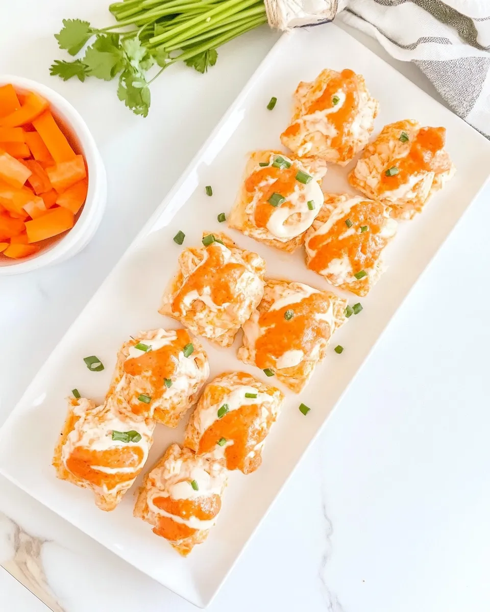Easy Buffalo Chicken Roll Ups plate image
