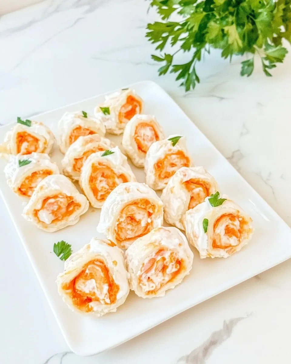 Delicious Buffalo Chicken Roll Ups food shot