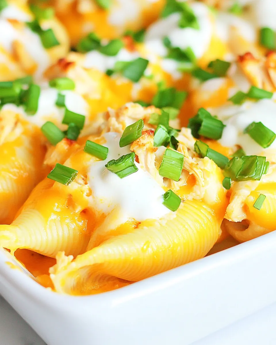 Homemade Buffalo Chicken Stuffed Shells Recipe photo