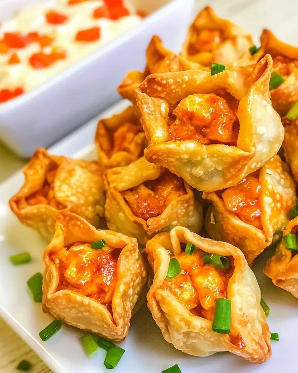 Easy Buffalo Chicken Wontons recipe photo