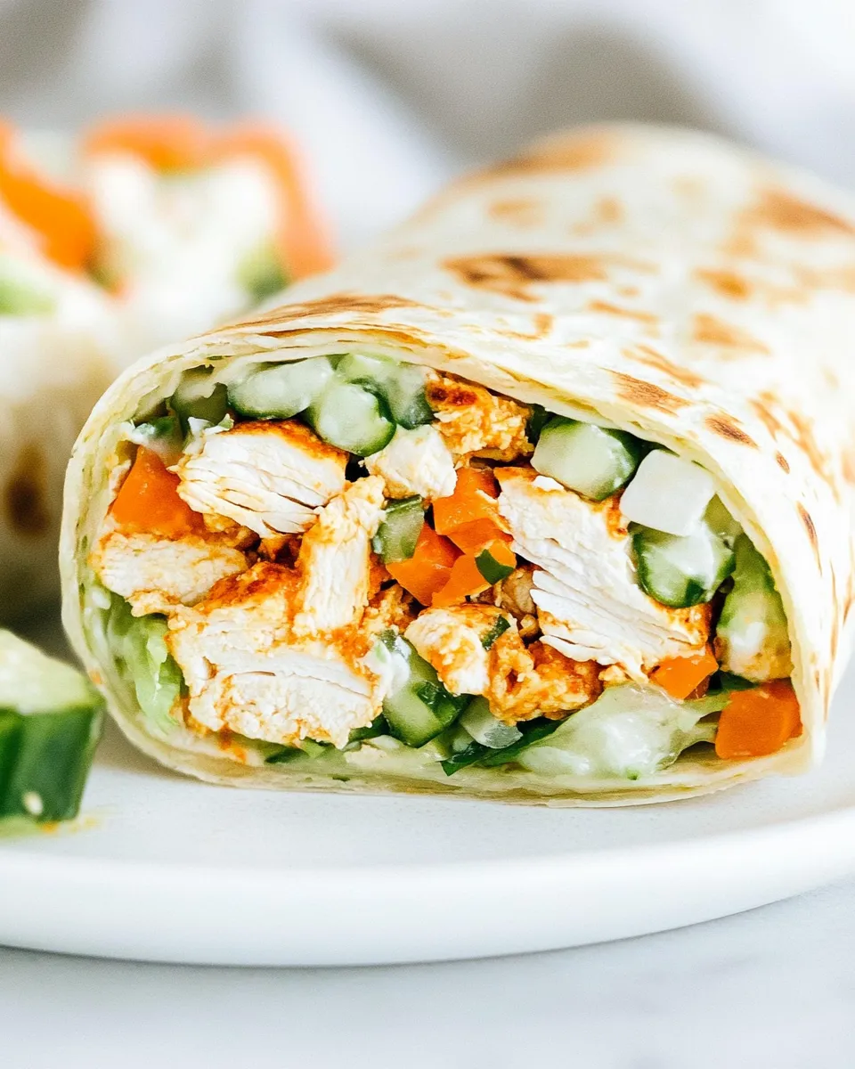Delicious Buffalo Chicken Wrap plate image