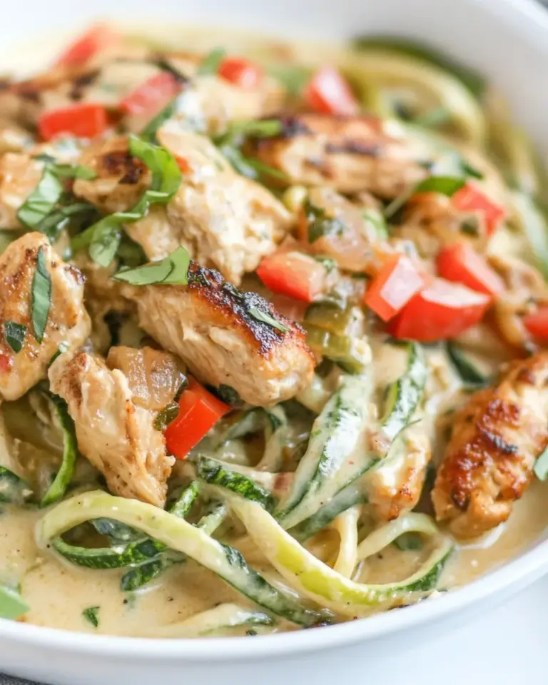 Homemade Cajun Chicken Alfredo with Zoodles photo