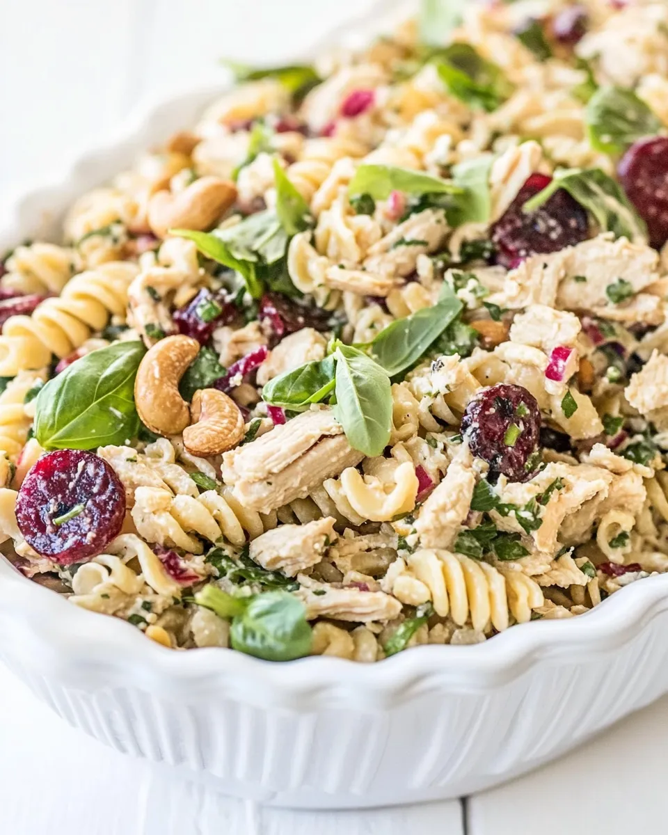 Delicious Cashew Chicken Rotini Salad dish photo