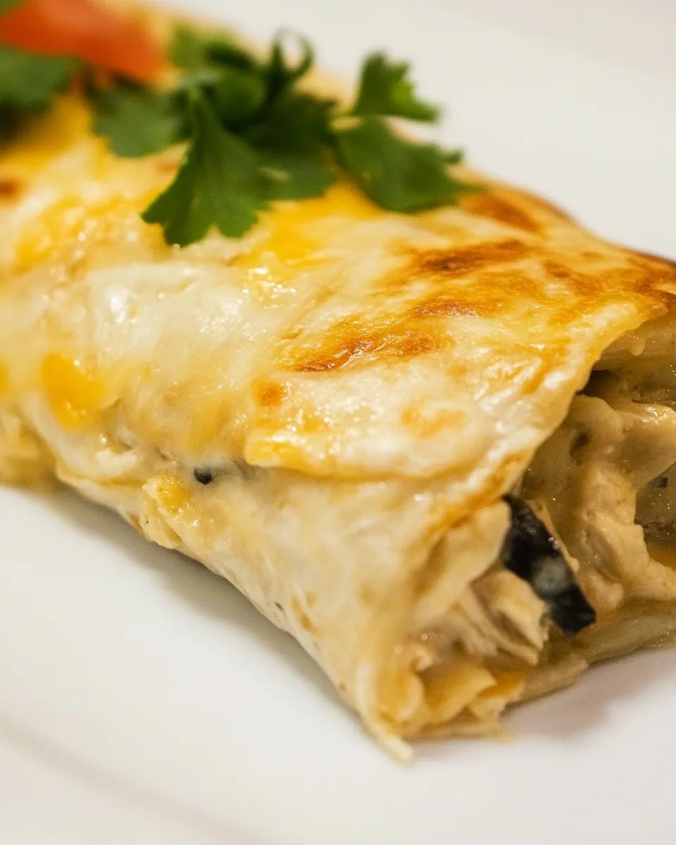 Homemade Cheesy Chicken Burritos Recipe photo