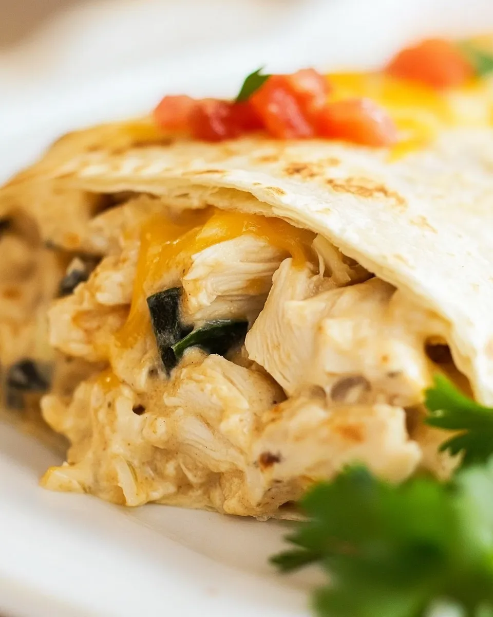 Classic Cheesy Chicken Burritos Recipe image