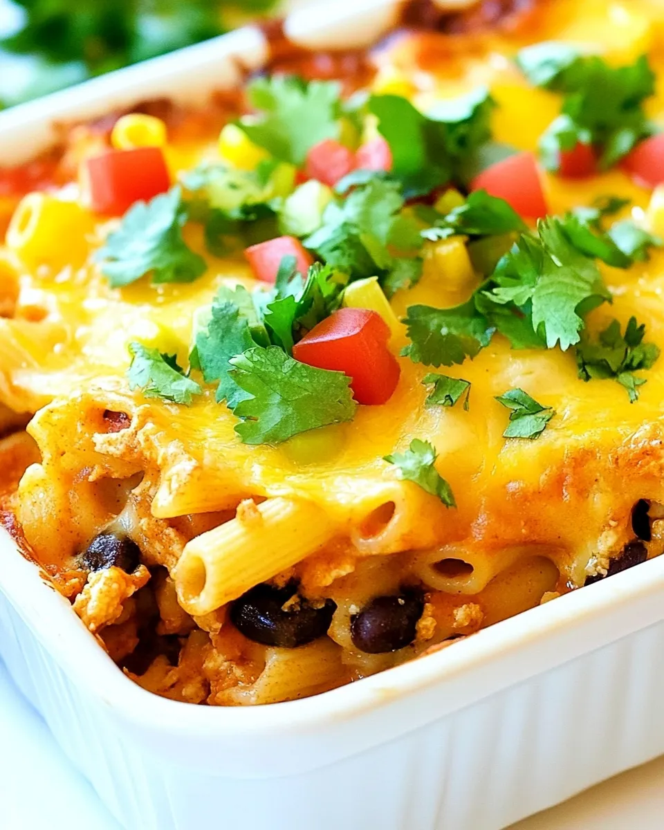Homemade Cheesy Chicken Enchilada Pasta Bake photo