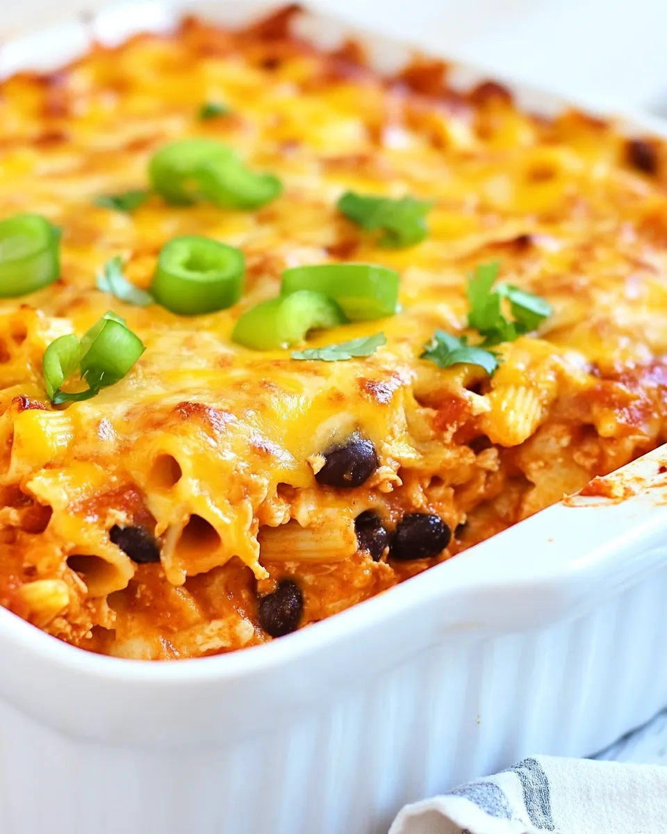 Classic Cheesy Chicken Enchilada Pasta Bake image