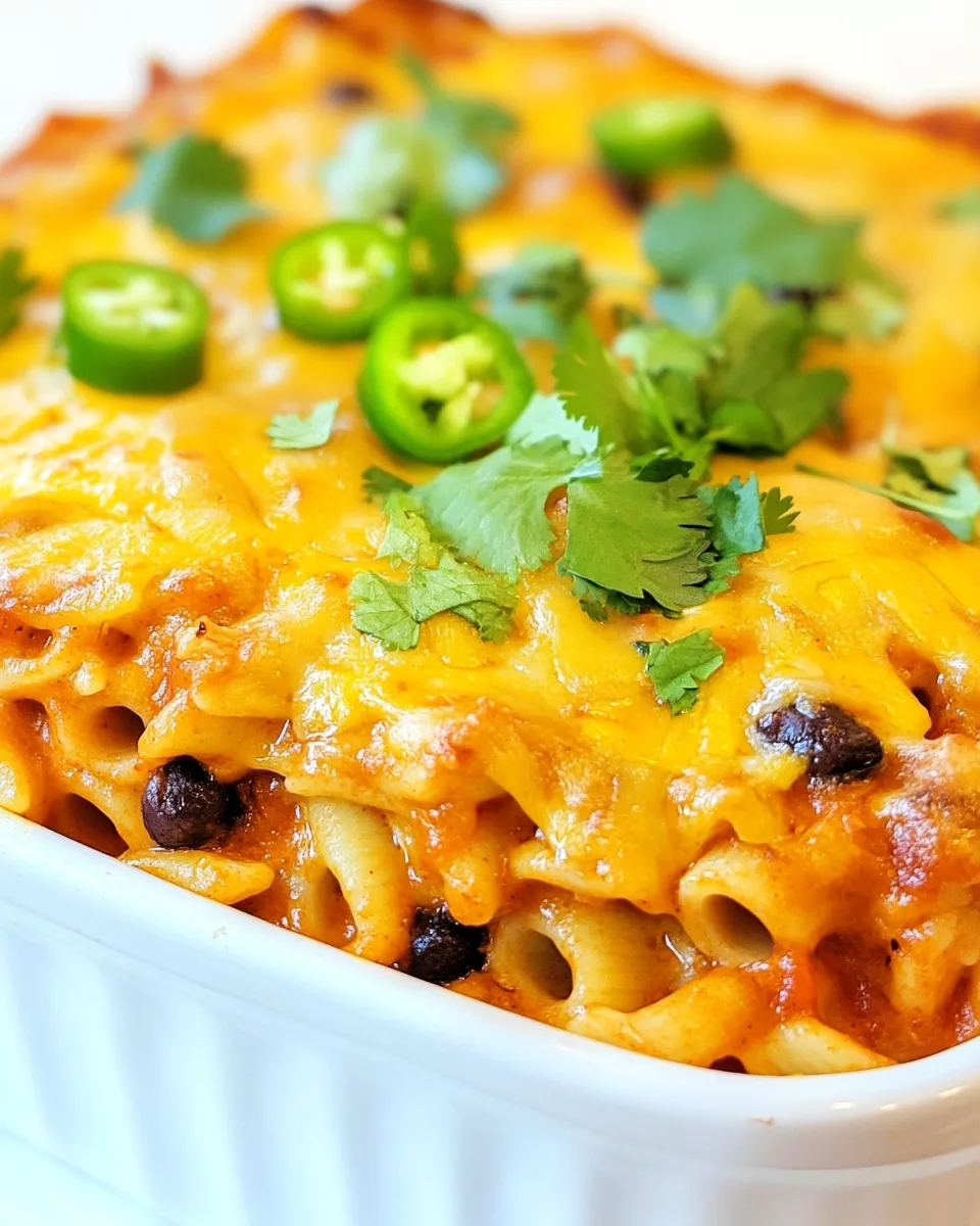 Easy Cheesy Chicken Enchilada Pasta Bake picture