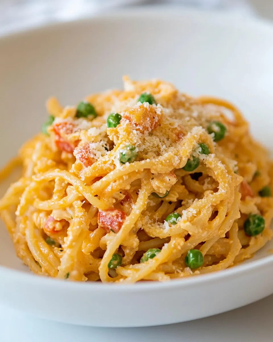 Homemade Cheesy Chicken Spaghetti with Rotel photo