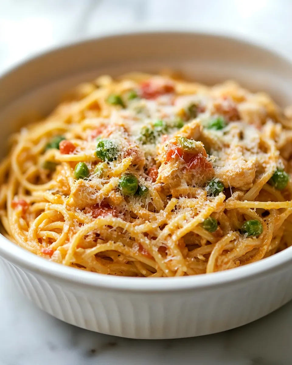 Classic Cheesy Chicken Spaghetti with Rotel image