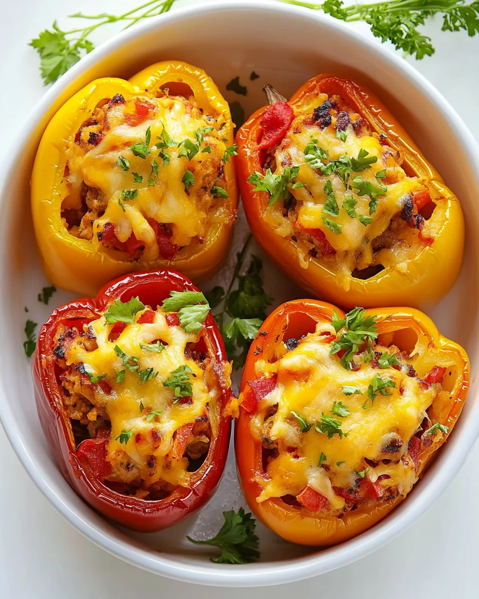 Easy Chicken-Stuffed Peppers dish photo
