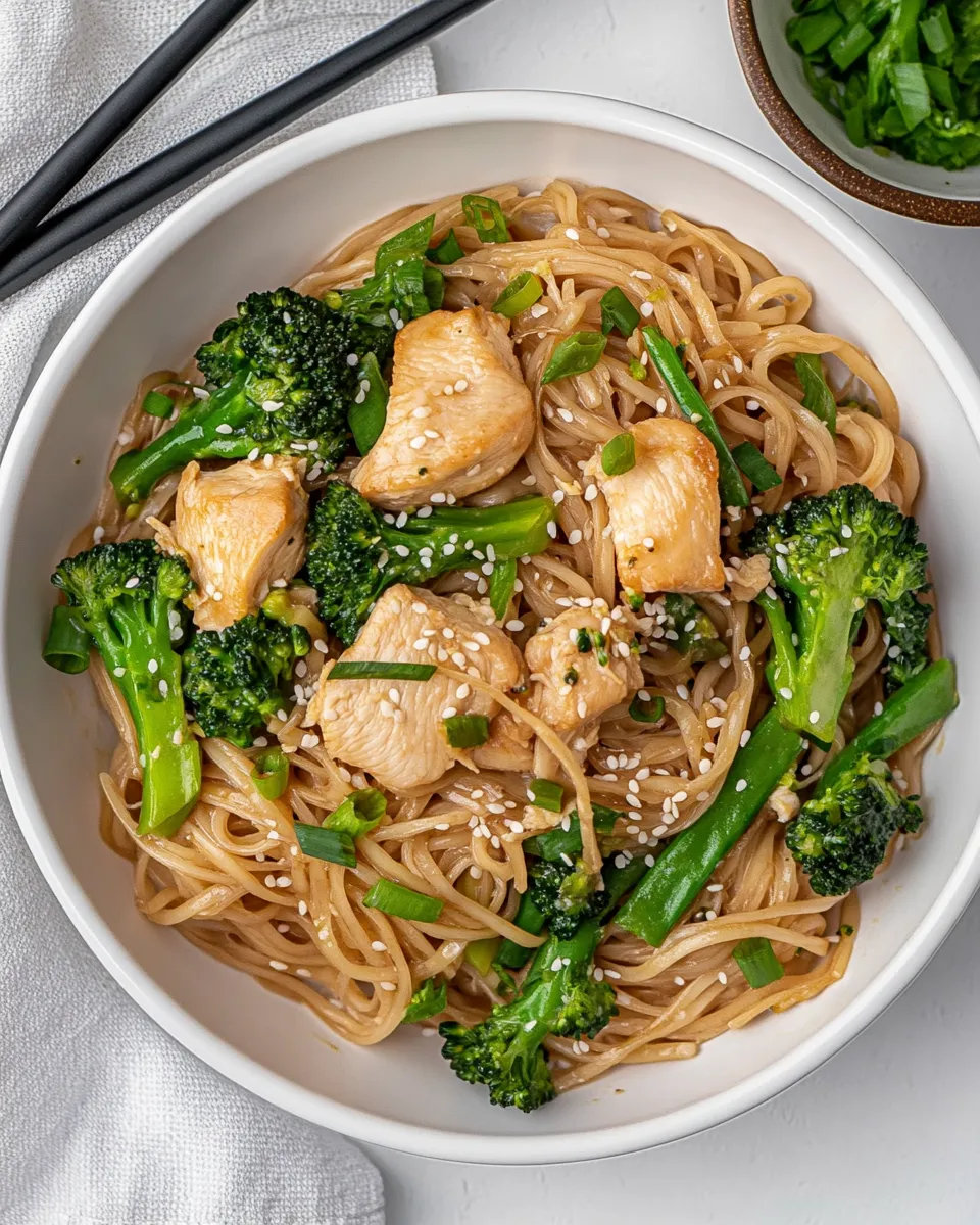 homemade Chicken Broccoli Stir Fry Noodles photo
