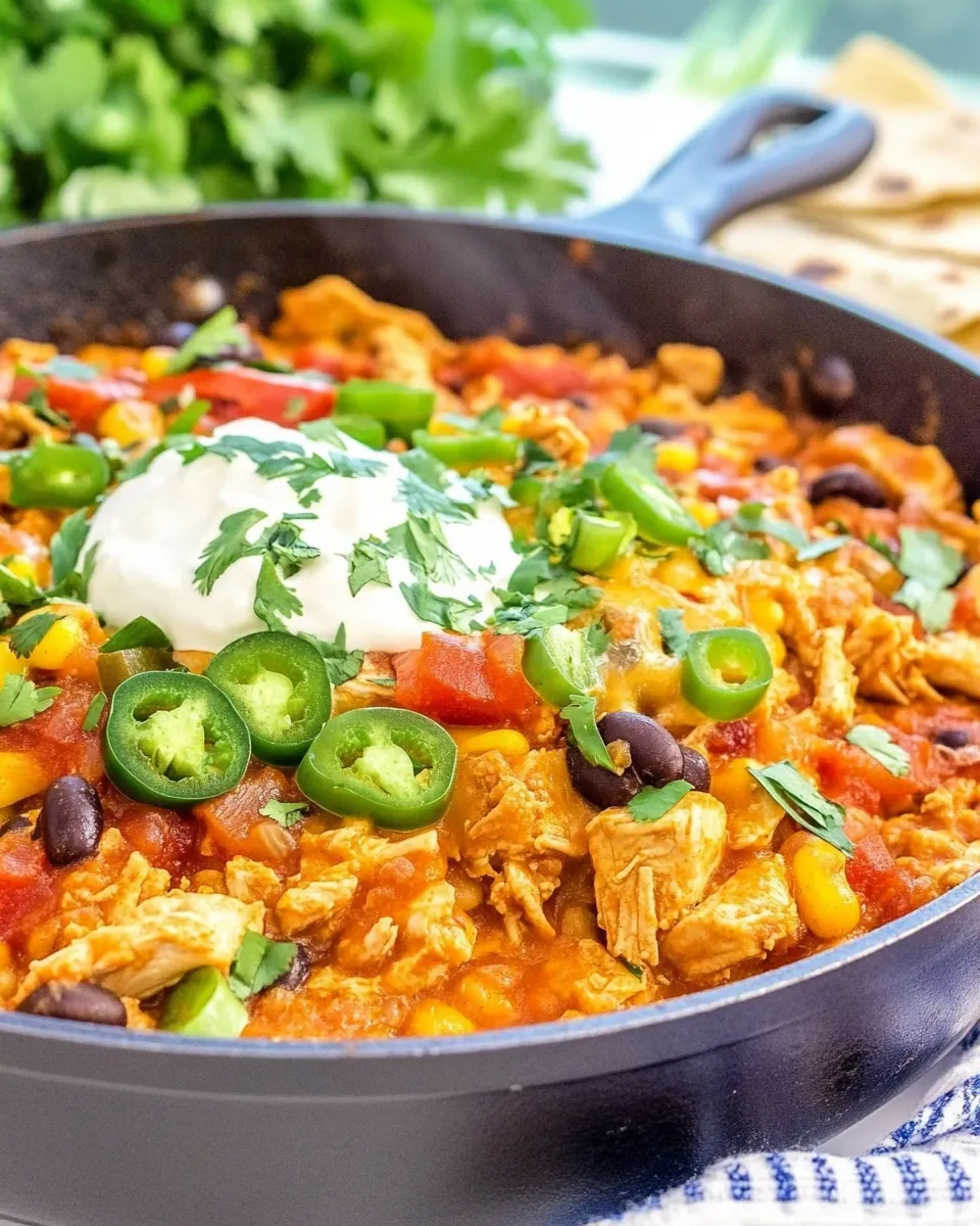 Classic Chicken Burrito Skillet image