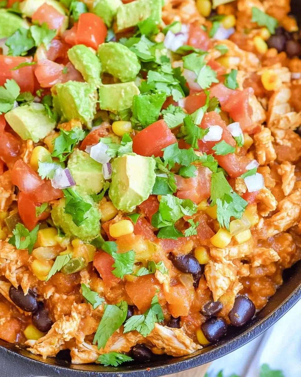Delicious Chicken Burrito Skillet plate image