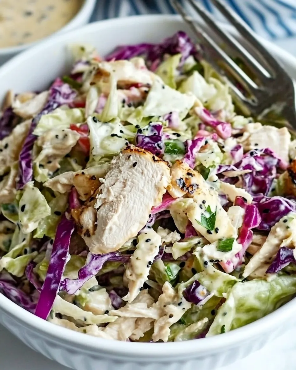 Homemade Chicken Cabbage Salad with Mustard photo