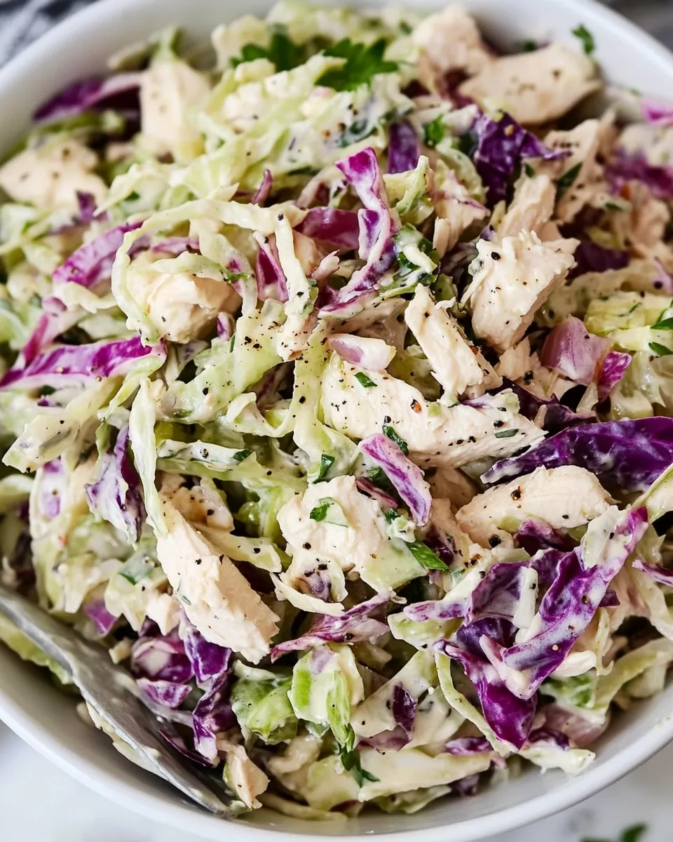 Delicious Chicken Cabbage Salad with Mustard dish photo
