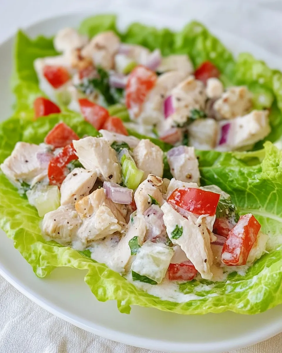 Classic Chicken Caesar Lettuce Cups image