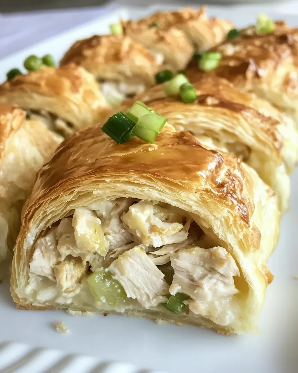 Delicious Chicken Croissants plate image