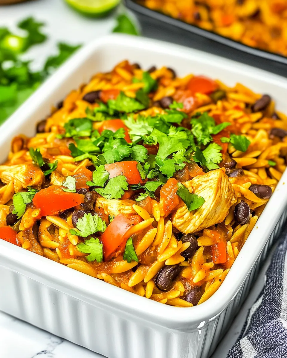 Easy Chicken Enchilada Orzo recipe image