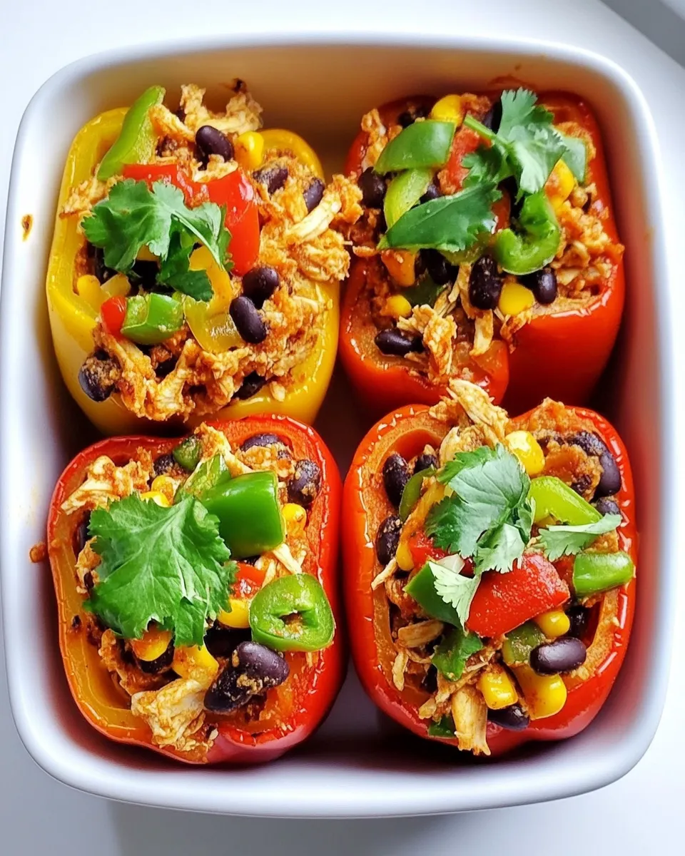 Homemade Chicken Enchilada Stuffed Peppers photo