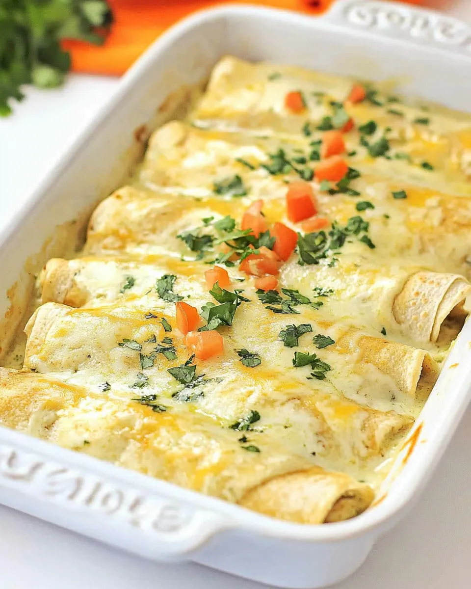 classic Chicken Enchiladas with Sour Cream Sauce image