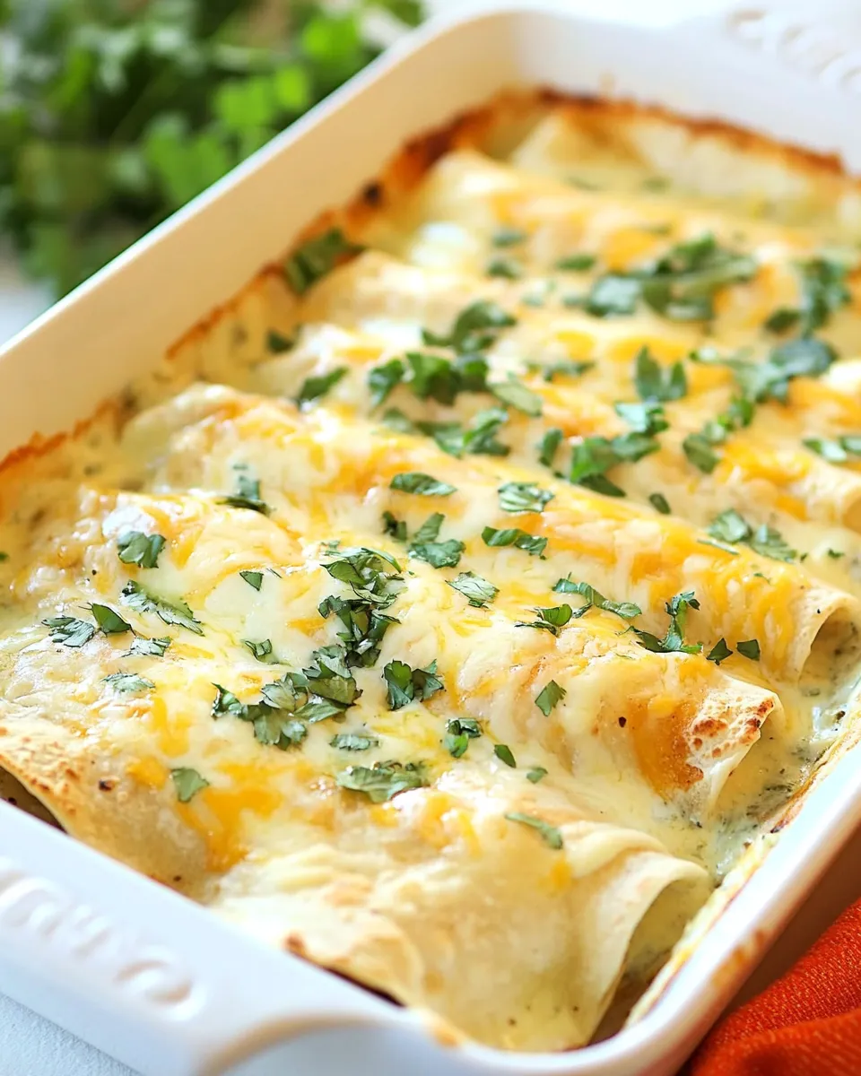 easy Chicken Enchiladas with Sour Cream Sauce recipe photo