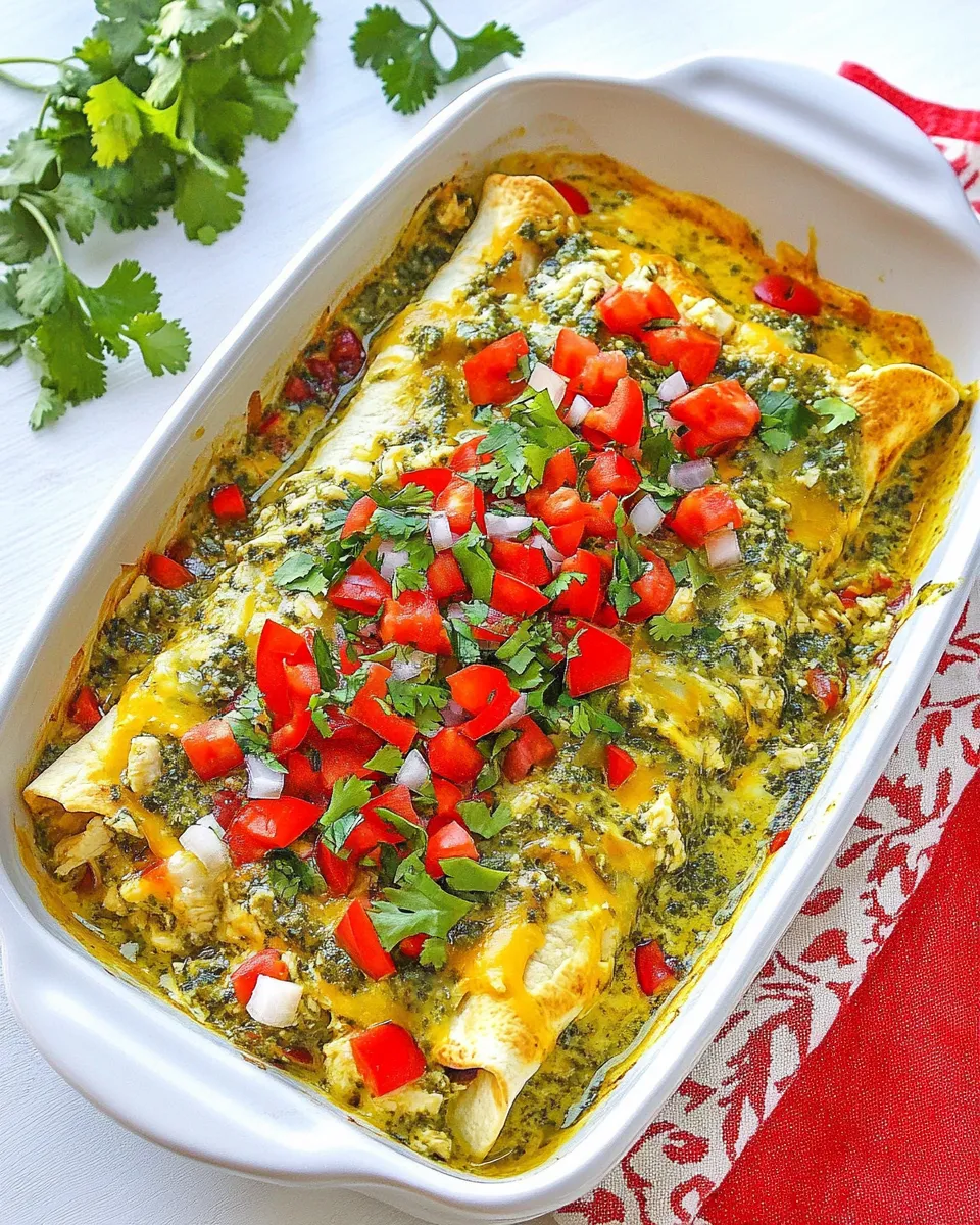Homemade Chicken Enchiladas with Verde Sauce photo