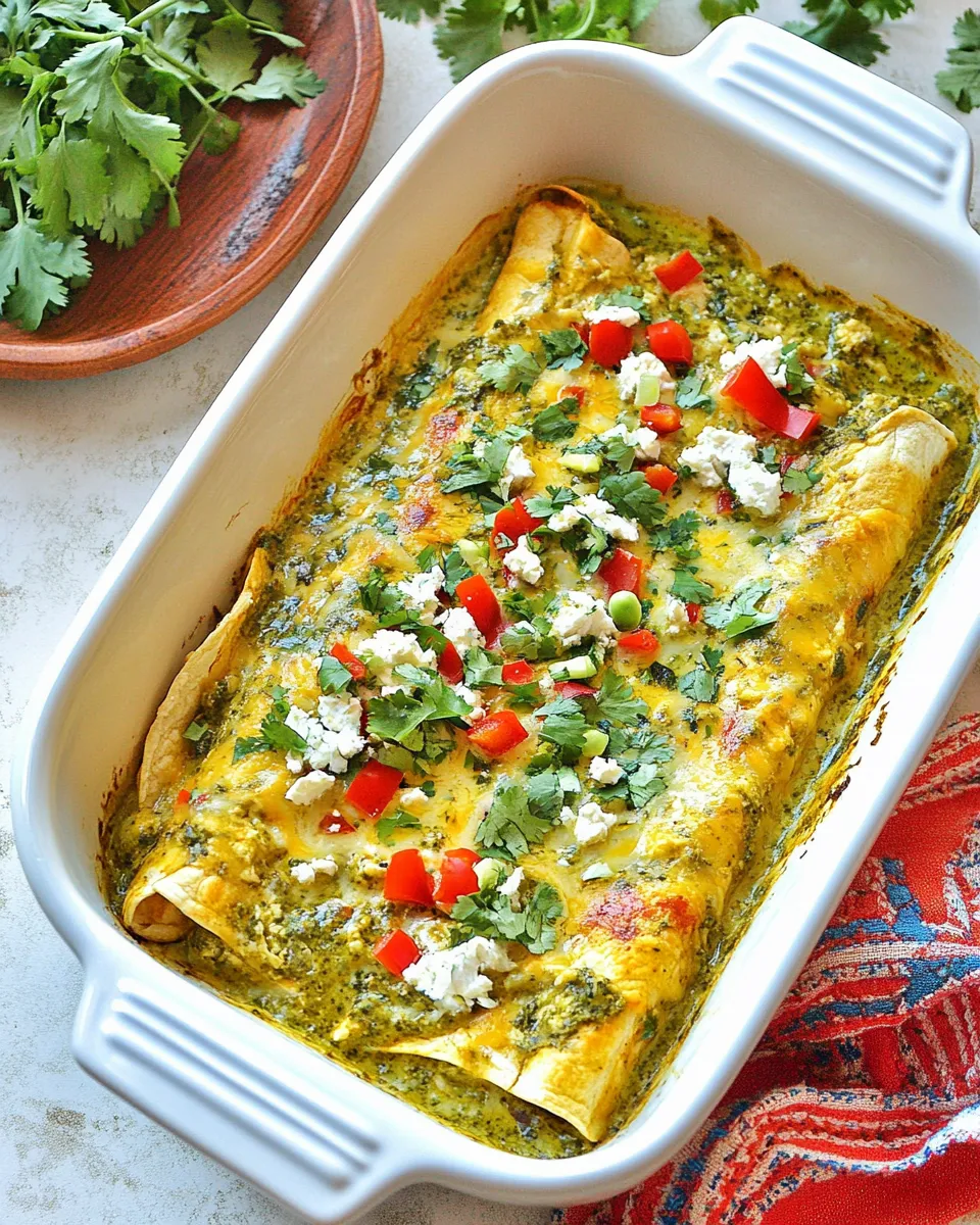 Easy Chicken Enchiladas with Verde Sauce recipe image