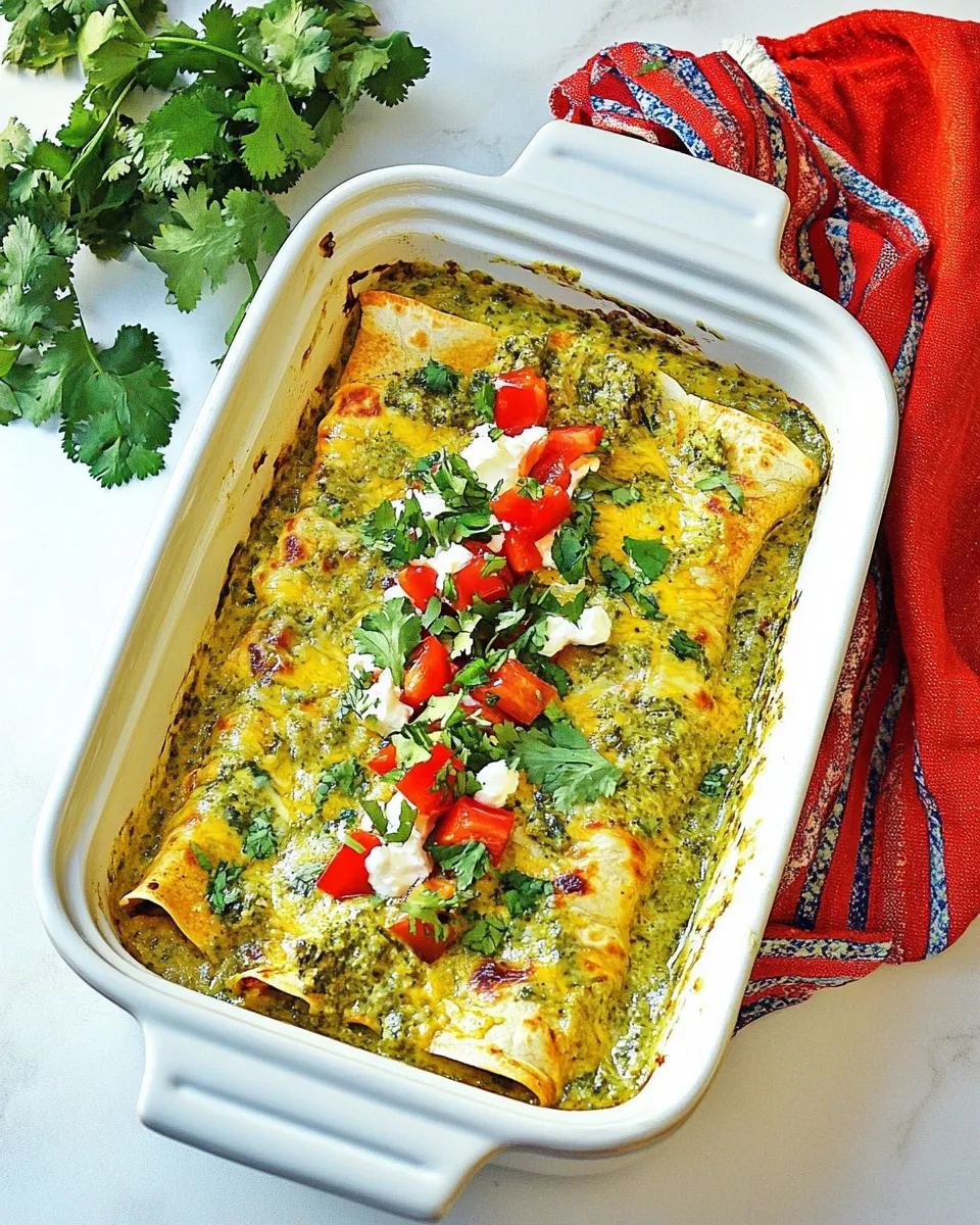 Delicious Chicken Enchiladas with Verde Sauce dish photo