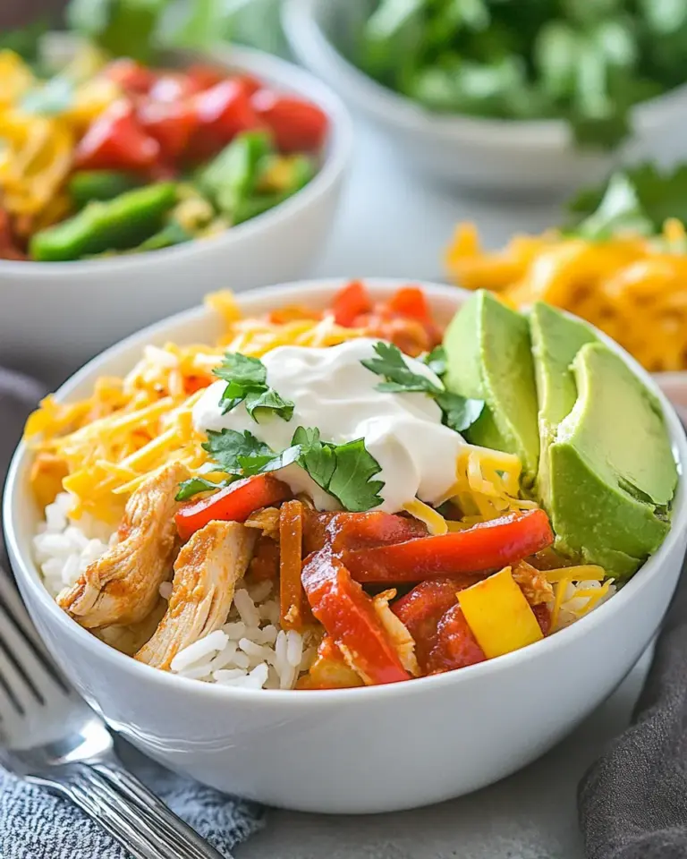 Homemade Chicken Fajita Rice Bowl photo