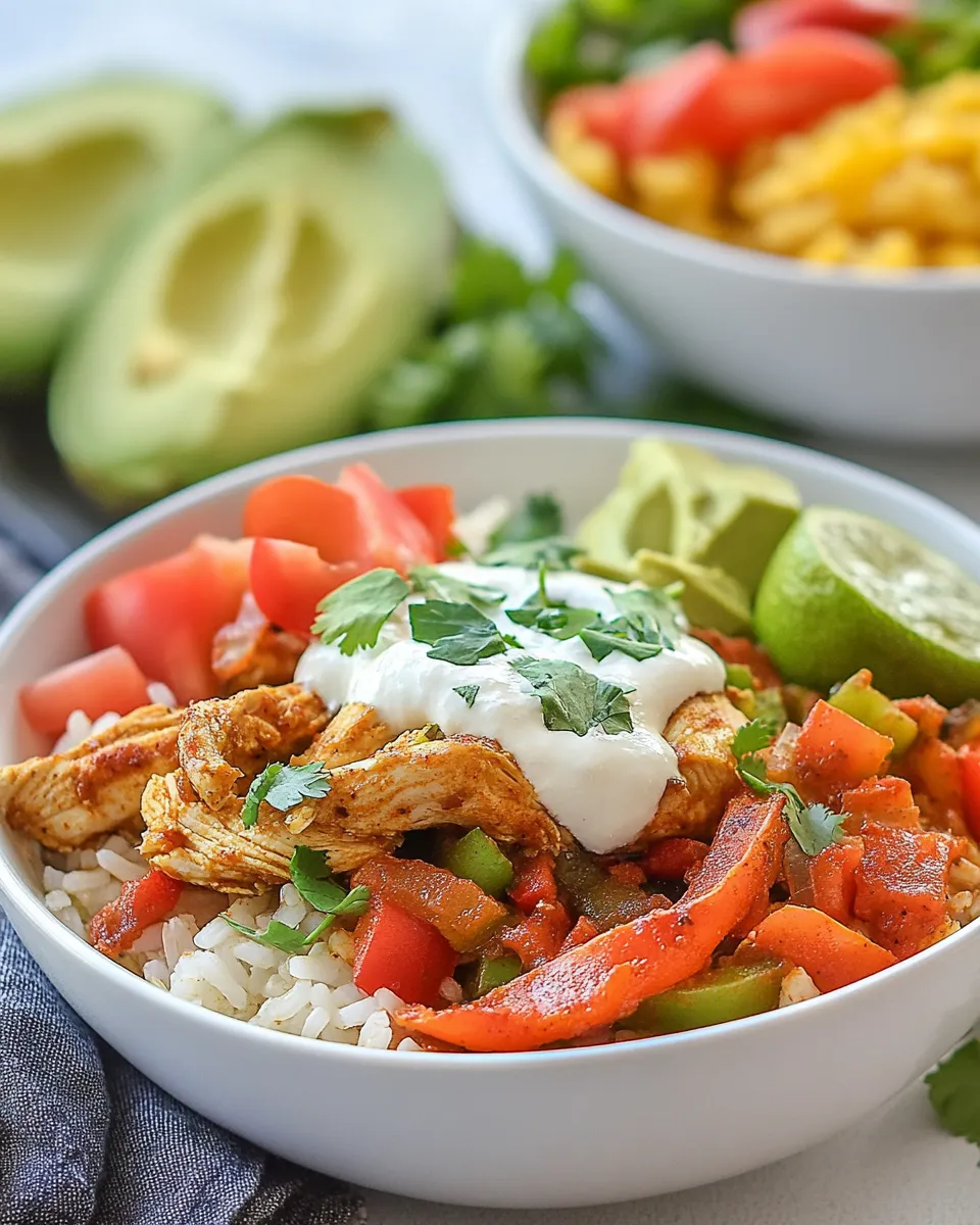 Easy Chicken Fajita Rice Bowl recipe photo