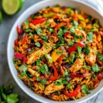 Homemade Chicken Fajita Rice Bowl (One Pan) photo
