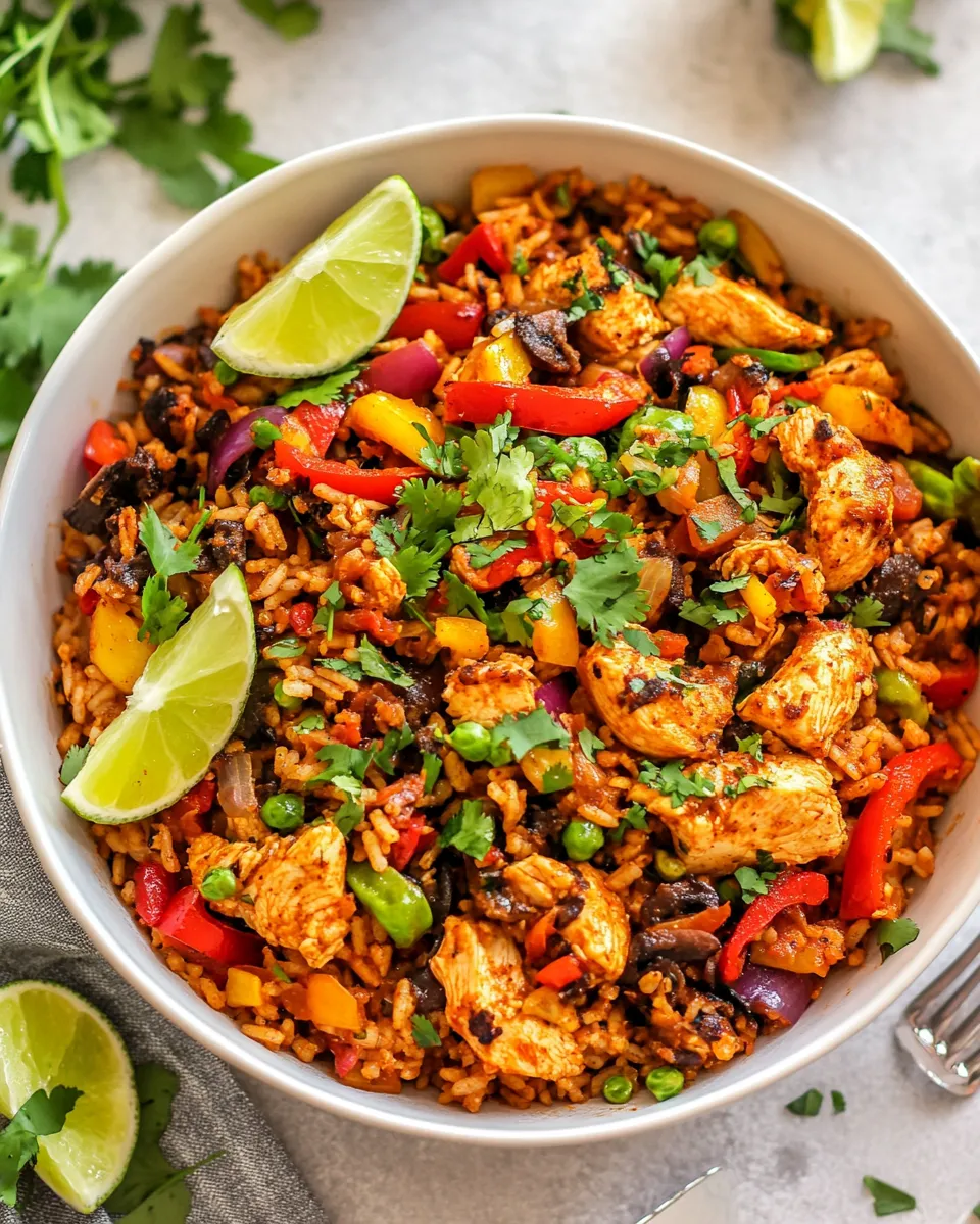 Delicious Chicken Fajita Rice Bowl (One Pan) recipe photo