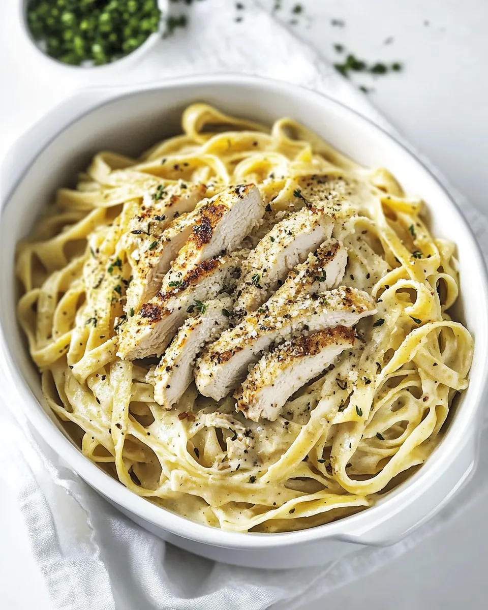 Delicious Chicken Fettuccine Alfredo dish photo
