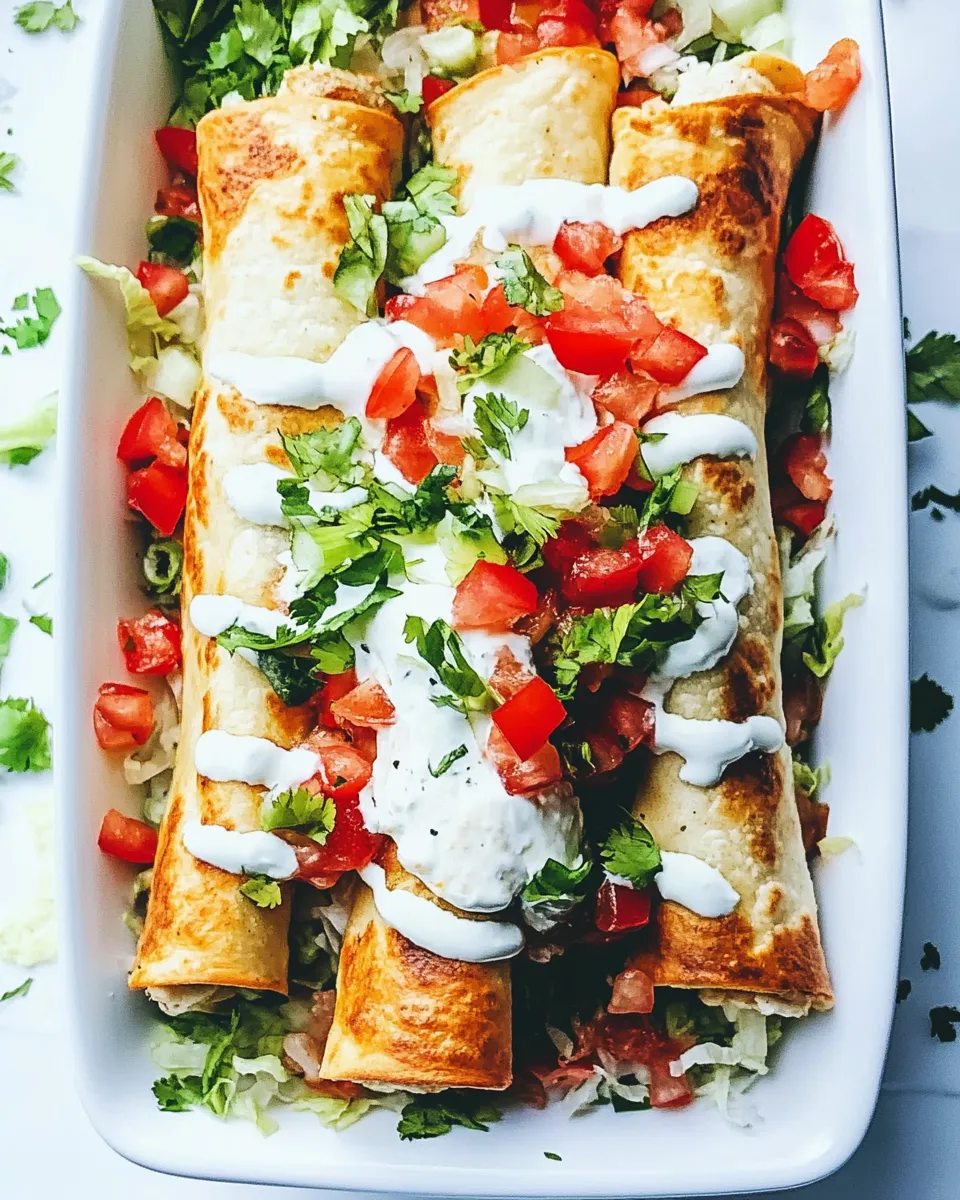 Delicious Chicken Flautas shot