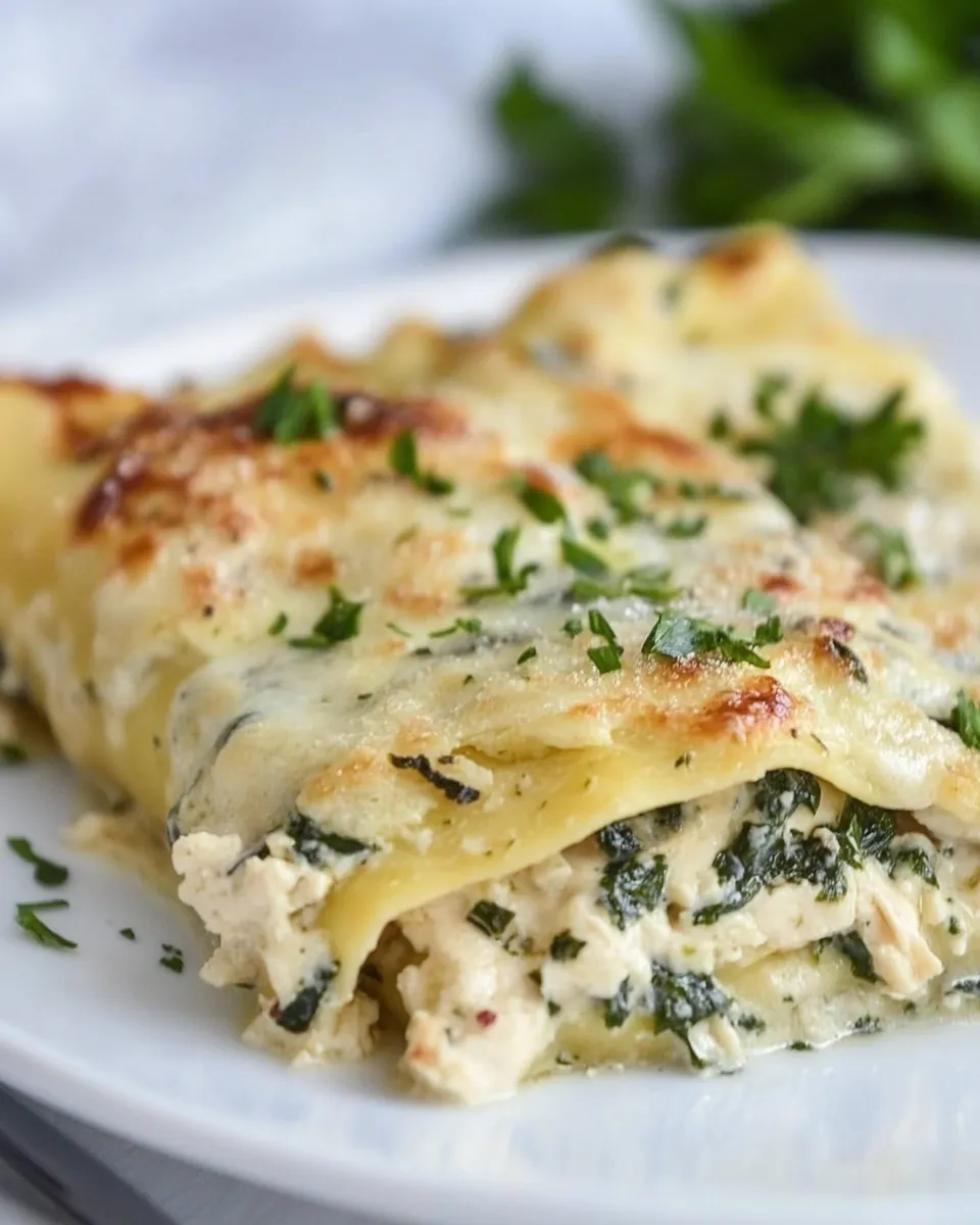 Homemade Chicken Florentine Manicotti photo