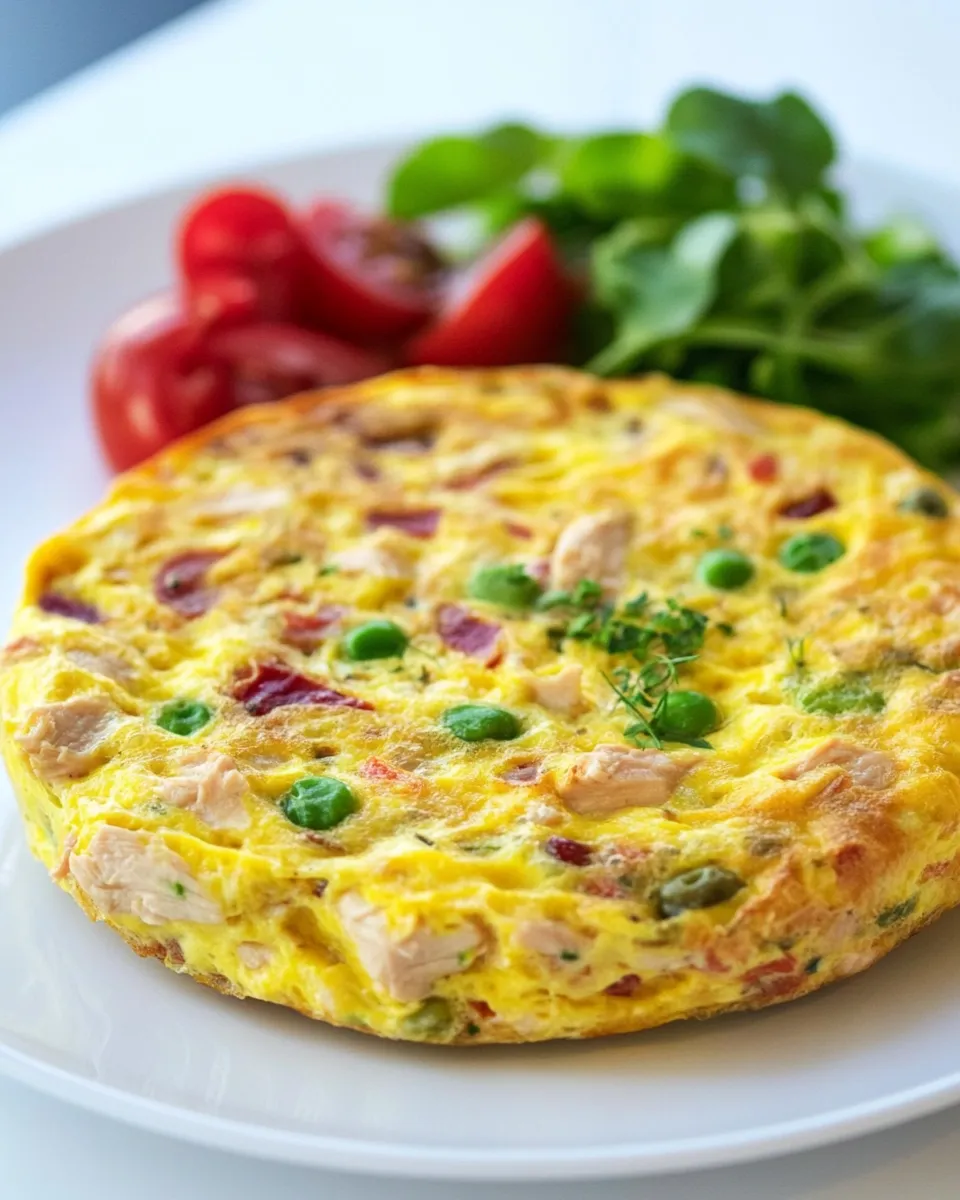 Delicious Chicken Frittata plate image