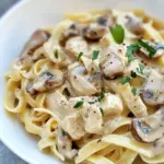 Homemade Chicken Mushroom Fettuccine photo