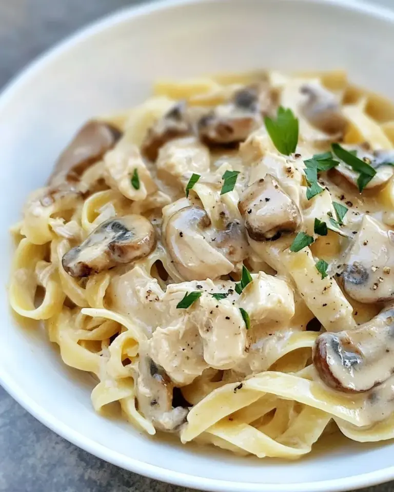 Homemade Chicken Mushroom Fettuccine photo