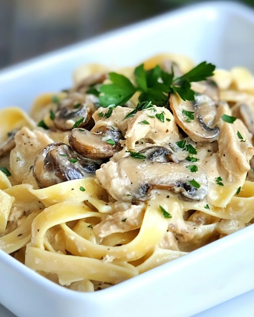 Easy Chicken Mushroom Fettuccine recipe photo