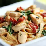 homemade Chicken Pasta with Roasted Red Pepper Cream Sauce Recipe photo