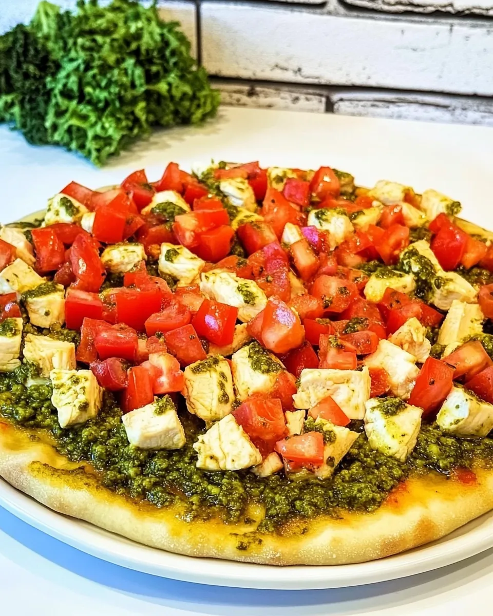 Classic Chicken Pesto Pizza image